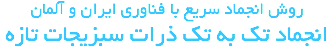 روش انجماد سریع با فناوری ایران و آلمان انجماد تک به تک ذرات سبزیجات تازه 